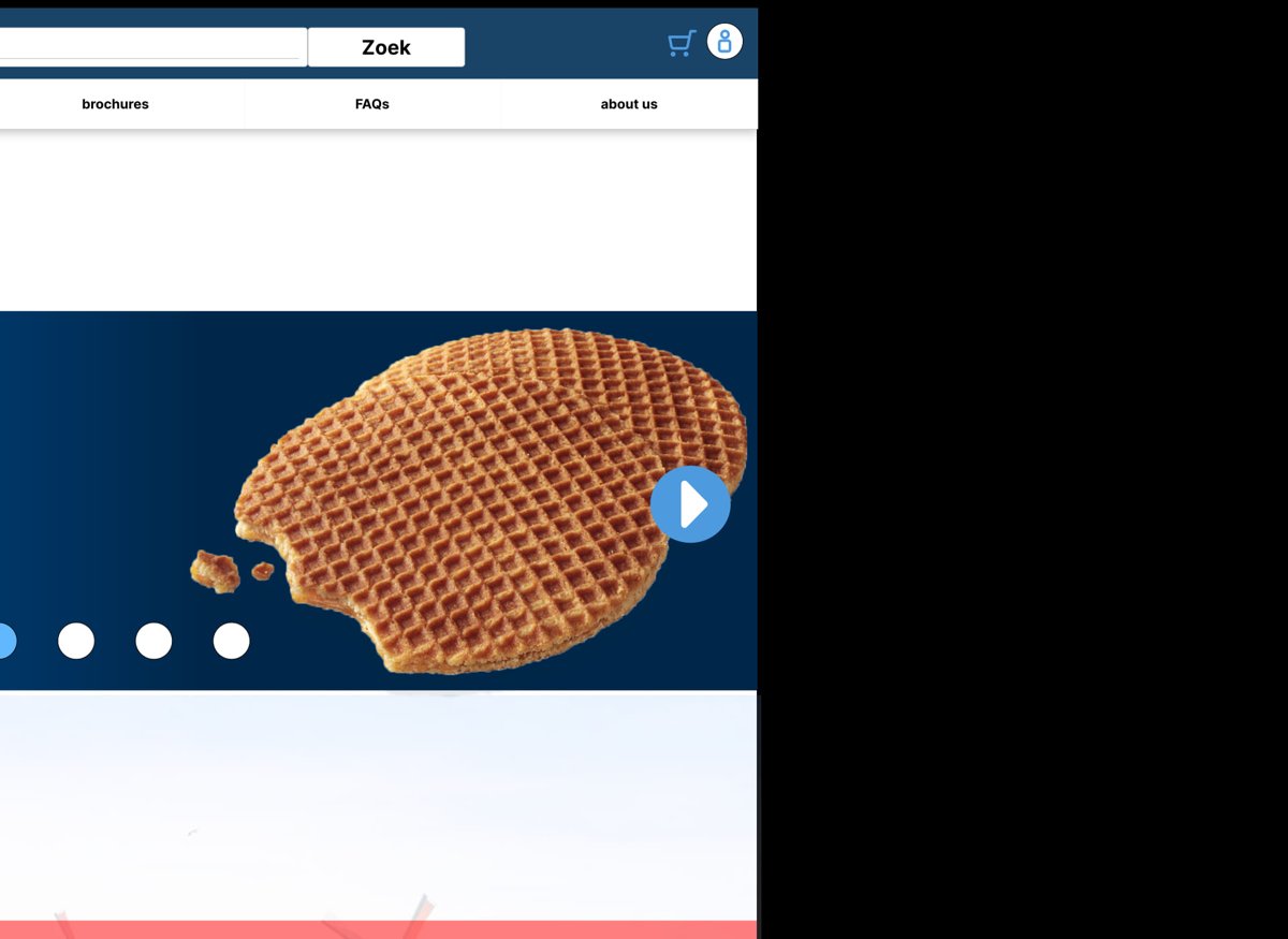Homepage van het The Dutch Store redesign